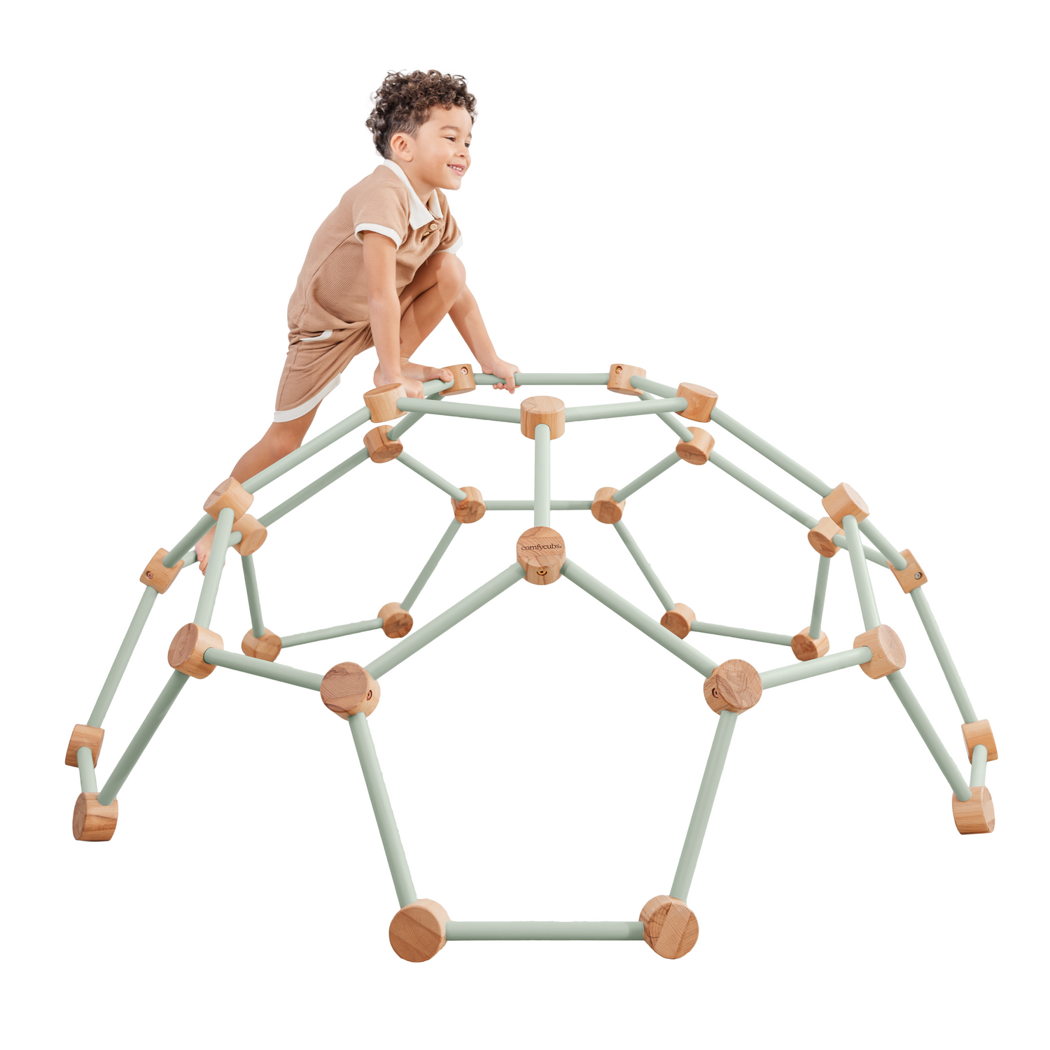 Wooden Toddler Climber Gym Sage Indoor Play For Kids Comfy Cubs Everetts Place: Online Boutique