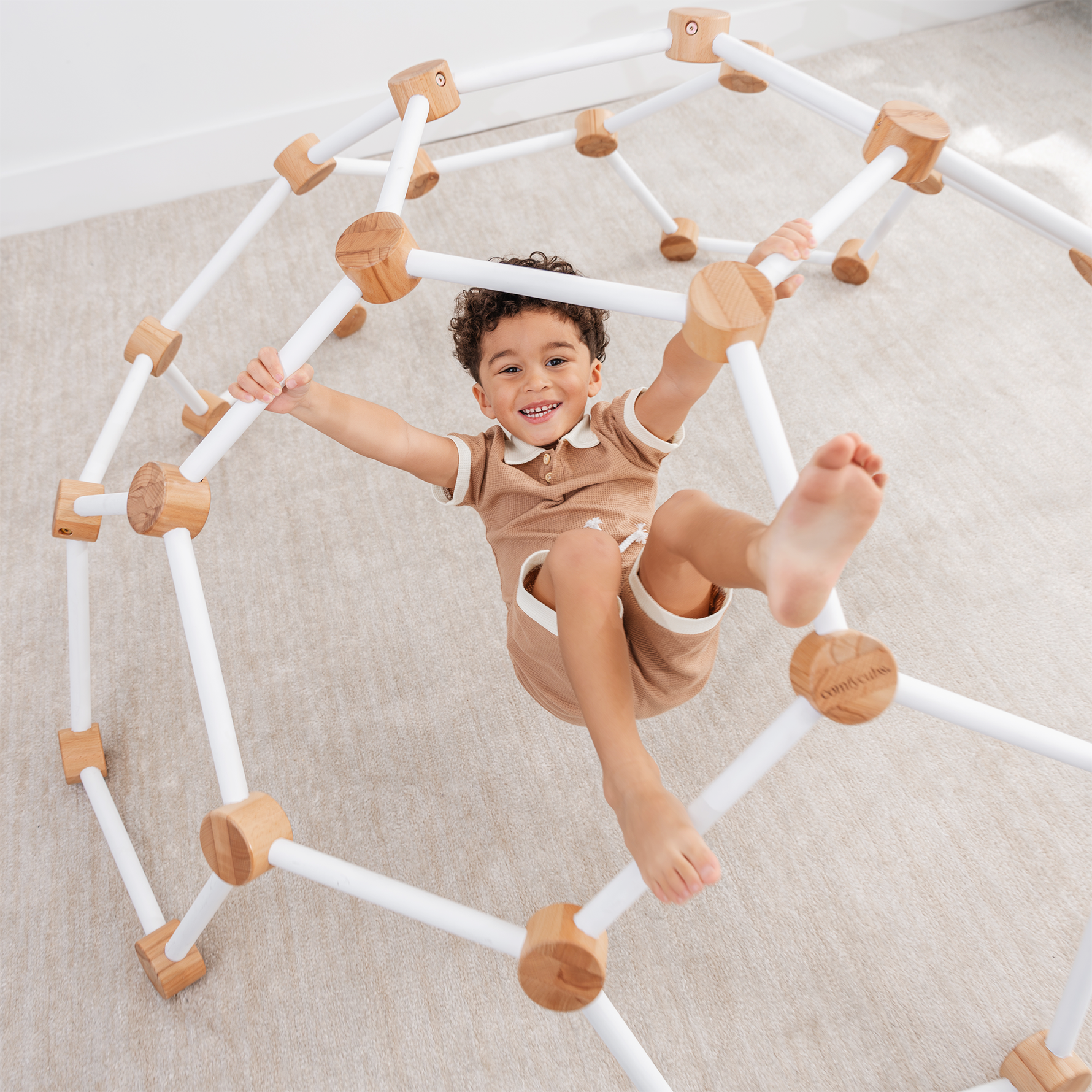 Wooden Toddler Climber Indoor Gym For Kids White Finish Comfy Cubs Everetts Place: Online Boutique