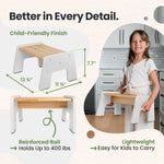 Wooden Kids Step Stool - 1-Step Multi-Purpose by Ocodile.com