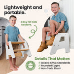 Solid Hardwood 2-Step Toddler Step Stool by Ocodile.com
