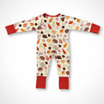 Kolorful Woodland Whimsy Bamboo Baby Pajamas with Two Way Zipper - Apparel & Accessories > Clothing > Baby & Toddler Clothing > Baby & Toddler Sleepwear Pajama