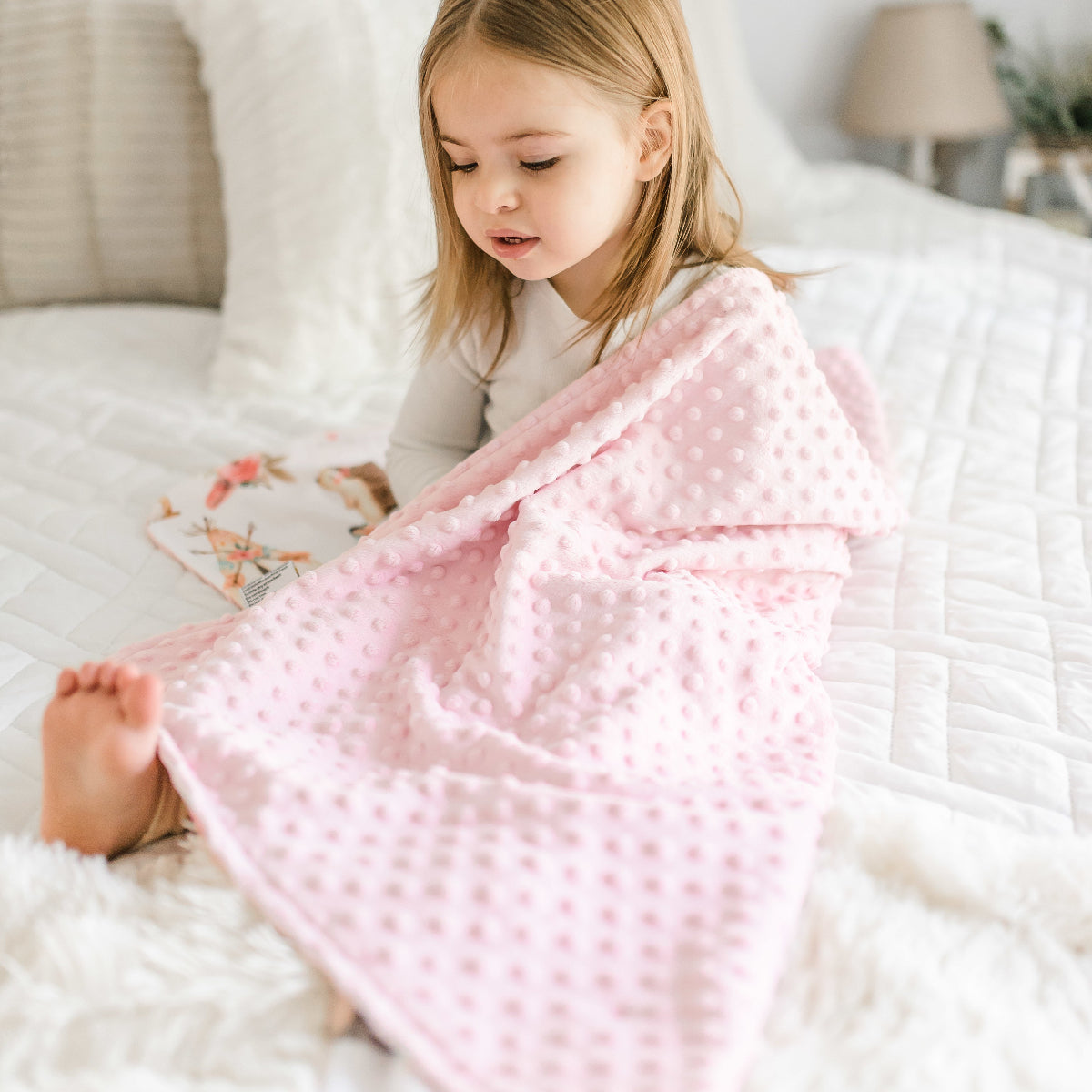 Minky Baby Blanket Woodland Tribe Pink by Honey Lemonade at Everetts Place