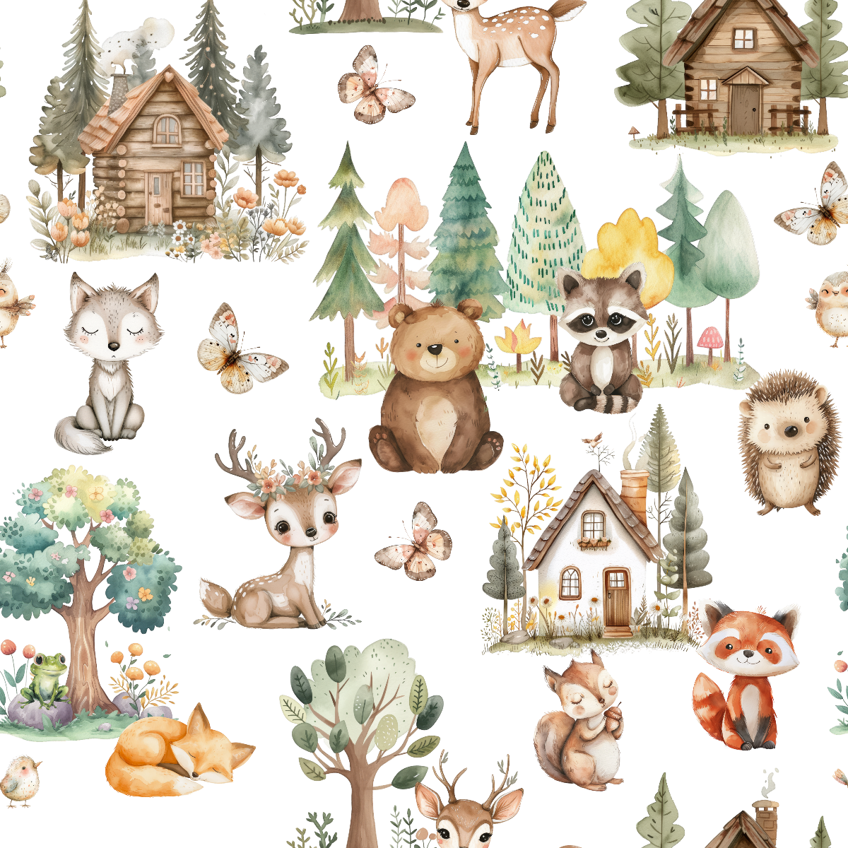 Minky Baby Blanket Woodsy Woodland by Honey Lemonade at Everetts Place