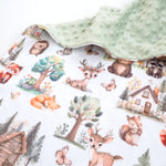Minky Baby Blanket Woodsy Woodland by Honey Lemonade at Everetts Place