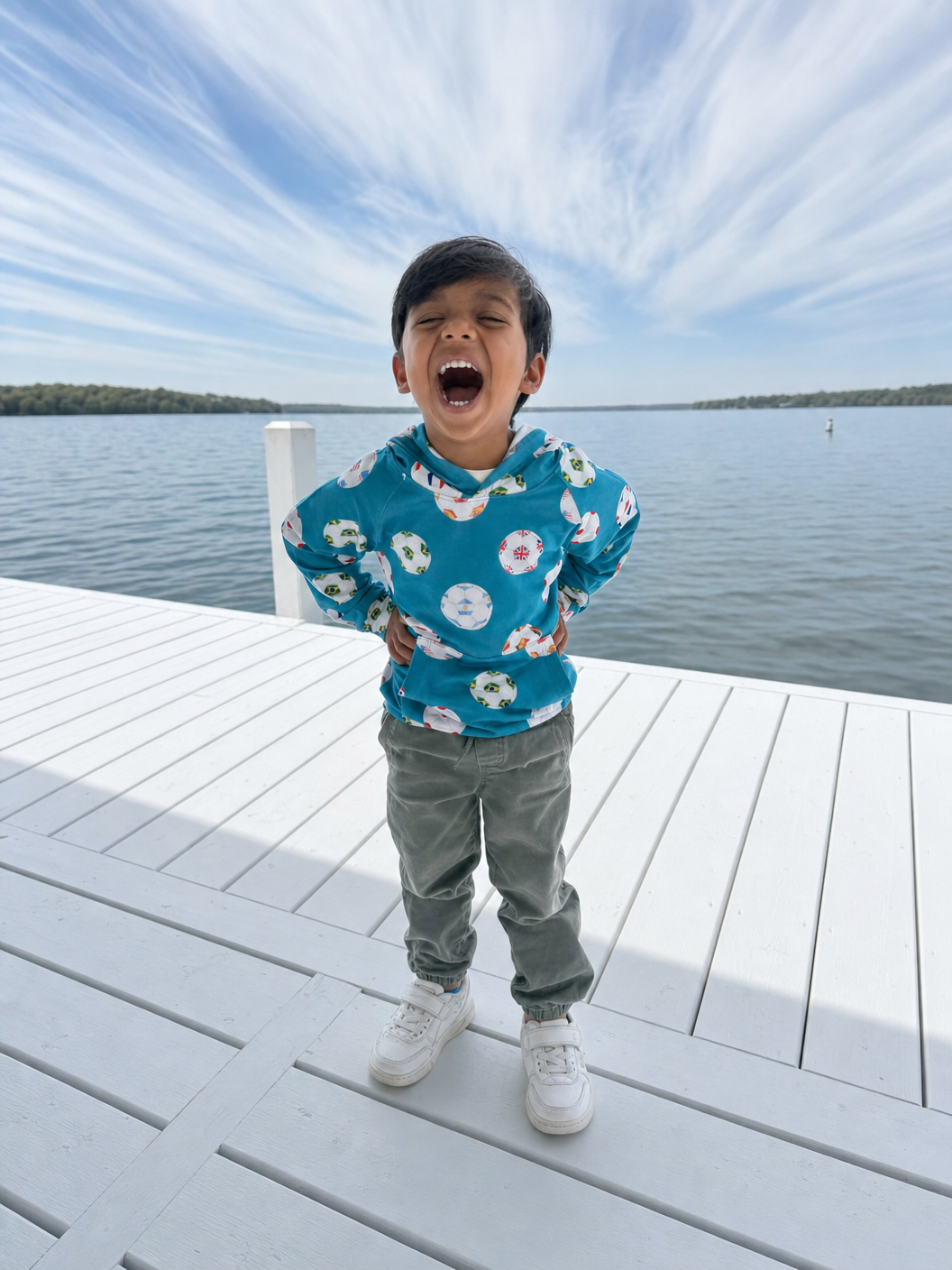 My First Soccer Outfit Bamboo Soccer Hoodie | Unisex Kids Hoodie Ages 18M–6Y by Rayn’s Tiny Stitches
