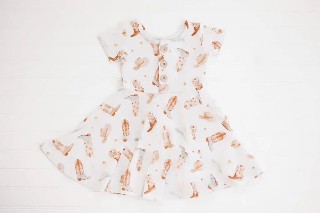 Hugga Babies Wrangle Button Dress - Everetts Place Boutique - 