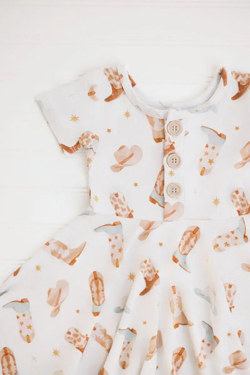 Hugga Babies Wrangle Button Dress - Everetts Place Boutique - 