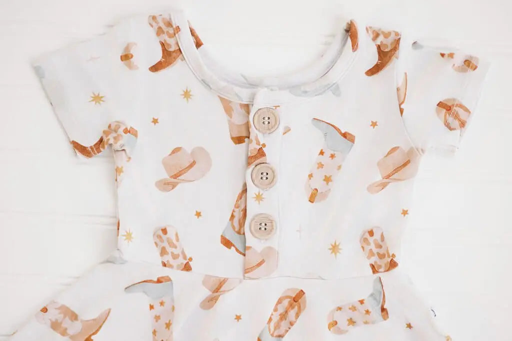 Hugga Babies Wrangle Button Dress - Everetts Place Boutique - 