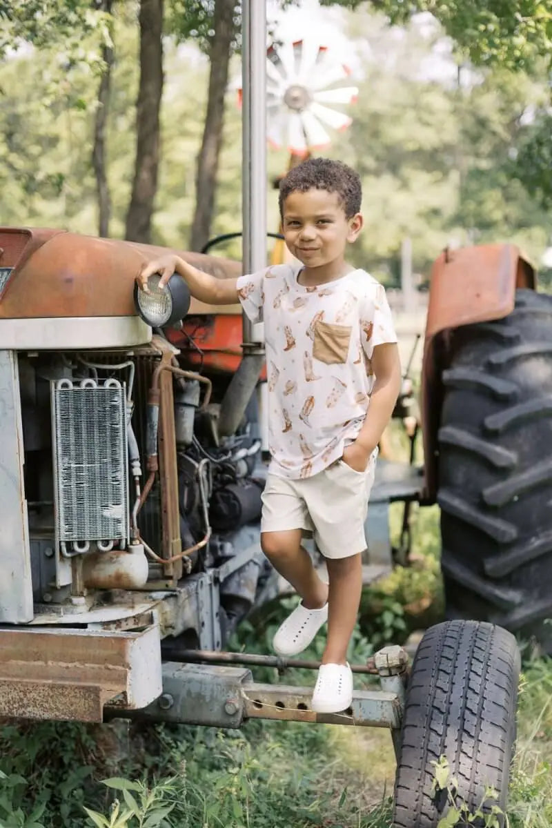 Hugga Babies Wrangle Pocket Tee - Everetts Place Boutique - 