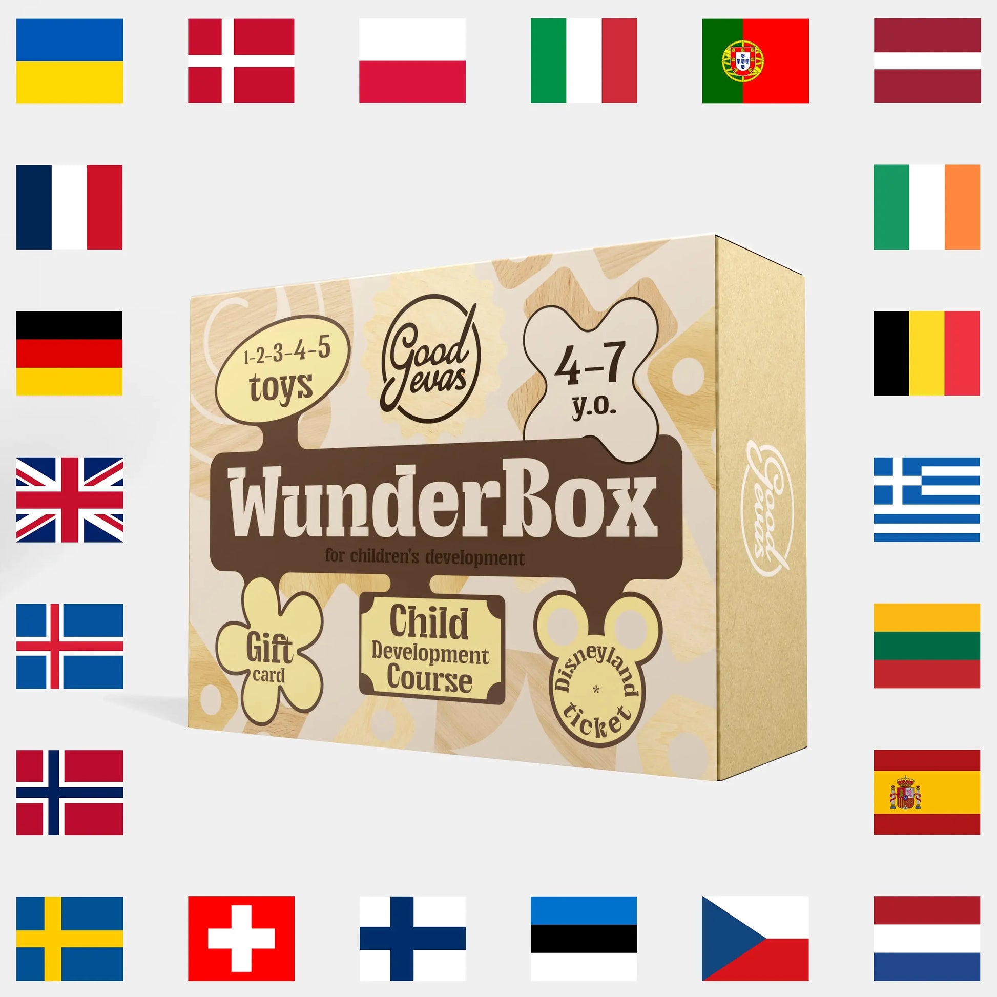 WunderBox Developmental Gift Set for Kids Aged 4 to 7 with Educational Toys Goodevas Everetts Place: Online Boutique