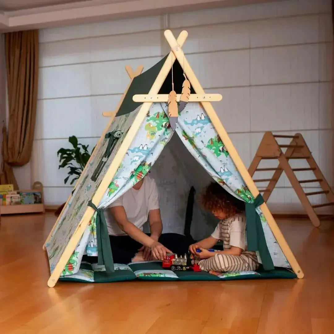 XL Play Tent and Play Mat Set With Star Lights for Kids Kidodido Everetts Place: Online Boutique 299.25