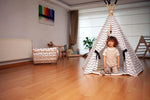 Kidodido XL Teepee Tent and Play Mat Set for Kids Linen Cotton - Toys & Games > Outdoor Play Equipment > Play Tents & Tunnels Play Tents and Play Mats