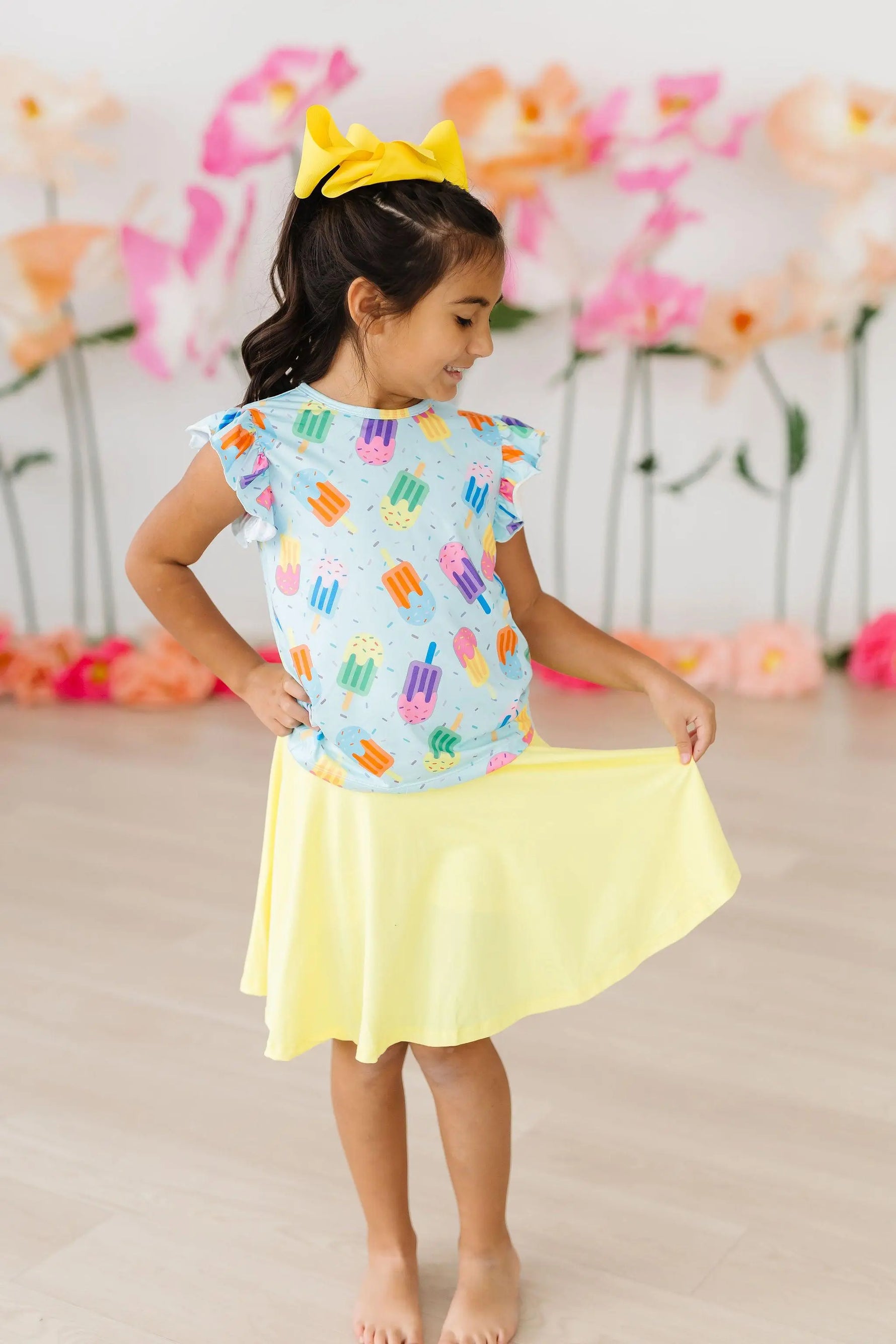 Yellow Twirl Skort For Girls With Attached Shorts Included Mila & Rose ® Everetts Place: Online Boutique
