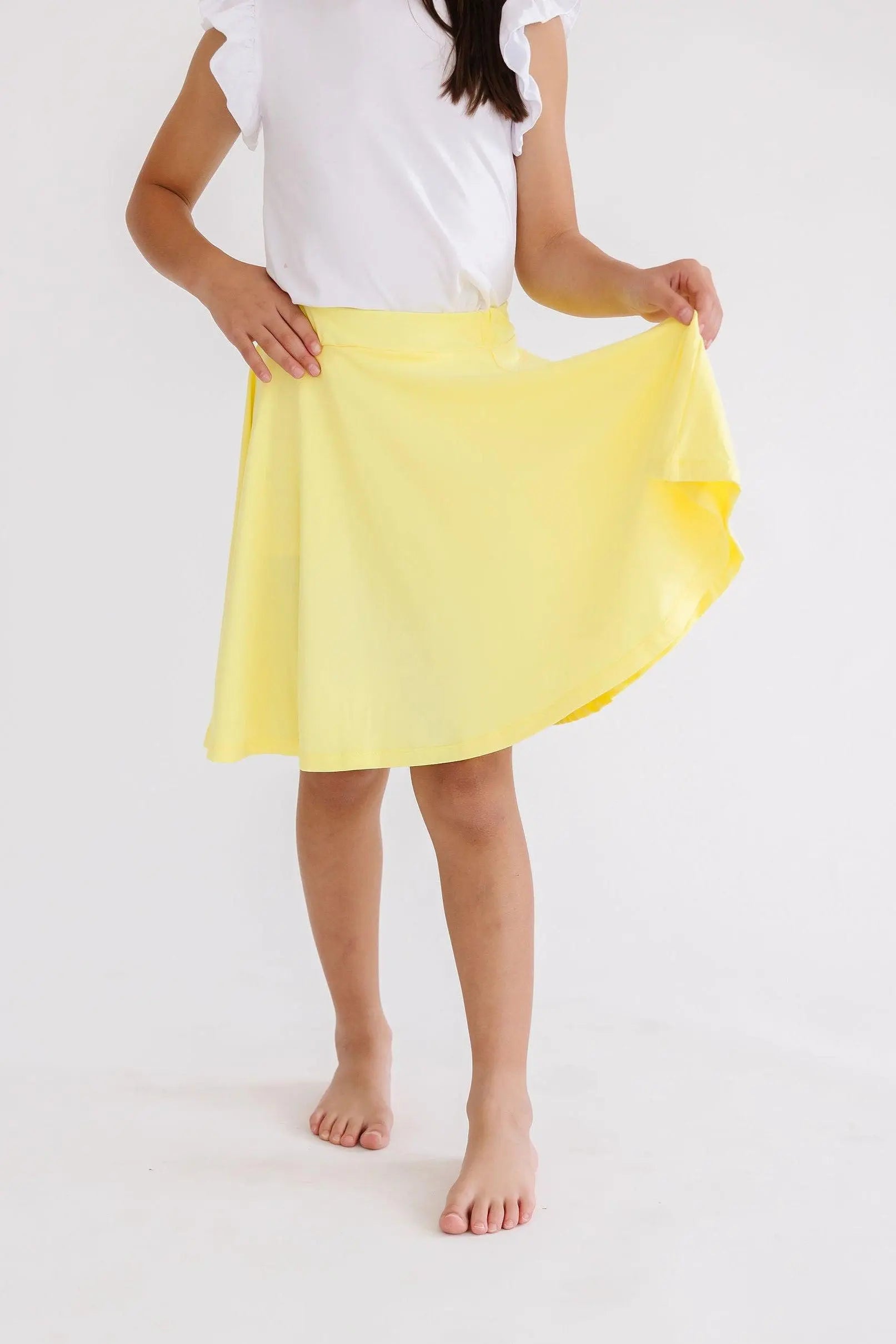 Yellow Twirl Skort For Girls With Attached Shorts Included Mila & Rose ® Everetts Place: Online Boutique