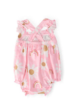 Mila & Rose ® You Are My Sunshine Ruffle Cross Back Romper Baby Girls - Apparel & Accessories > Clothing > Baby & Toddler Clothing > Baby One-Pieces Ruffle Cross Back Romper