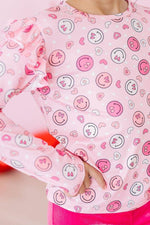 You Make Me Happy Long Sleeve Ruffle Tee Mila Rose Girls - Everetts Place Boutique - Ruffle Tee L/S