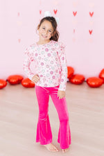 You Make Me Happy Long Sleeve Ruffle Tee Mila Rose Girls - Everetts Place Boutique - Ruffle Tee L/S