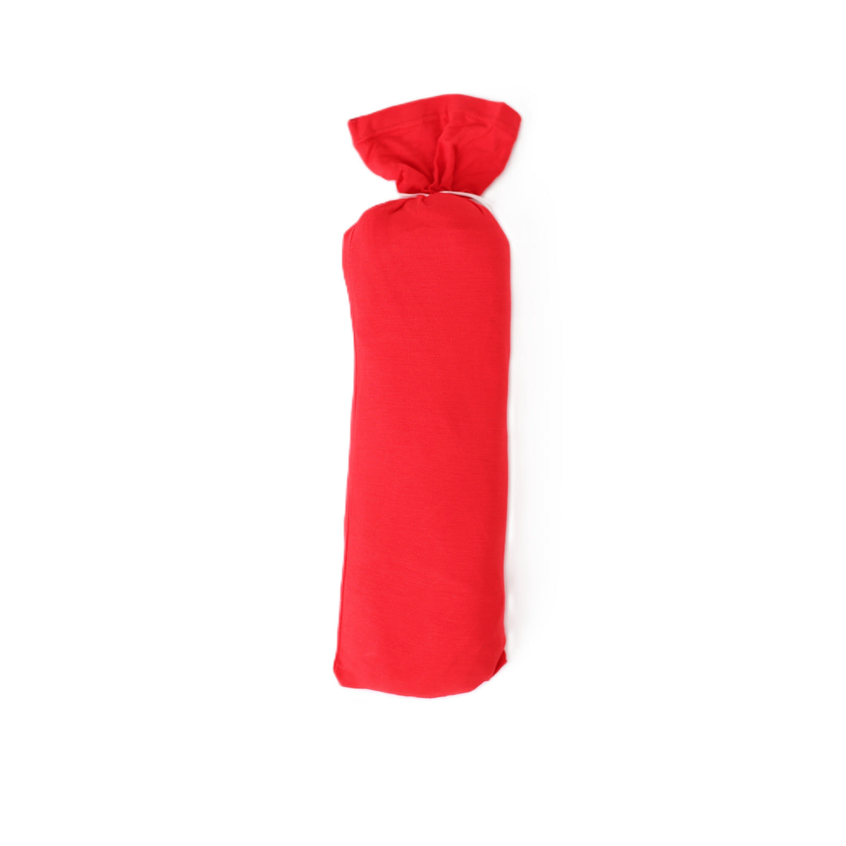 Ruby red oversized bamboo swaddle blanket laid flat with folded corner