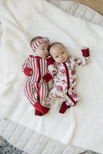 Red Stripe Bamboo Zipper by Mebie Baby