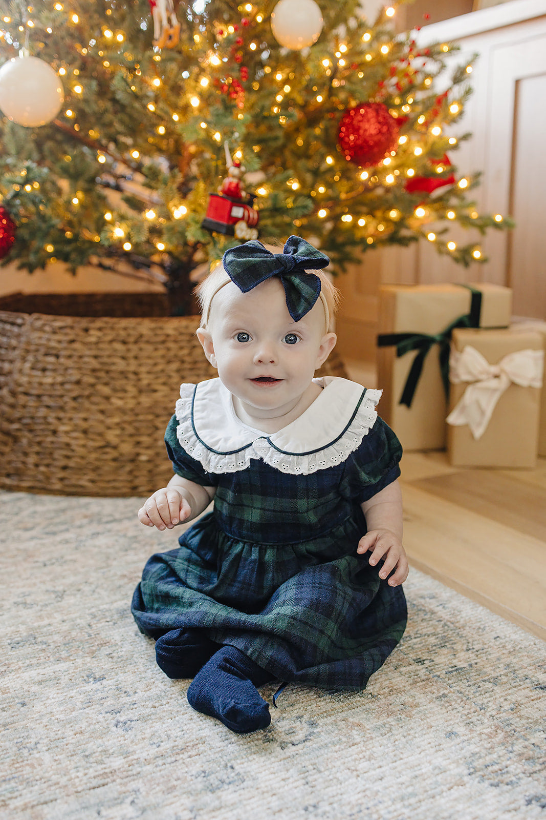 Alpine Plaid Dress by Mebie Baby