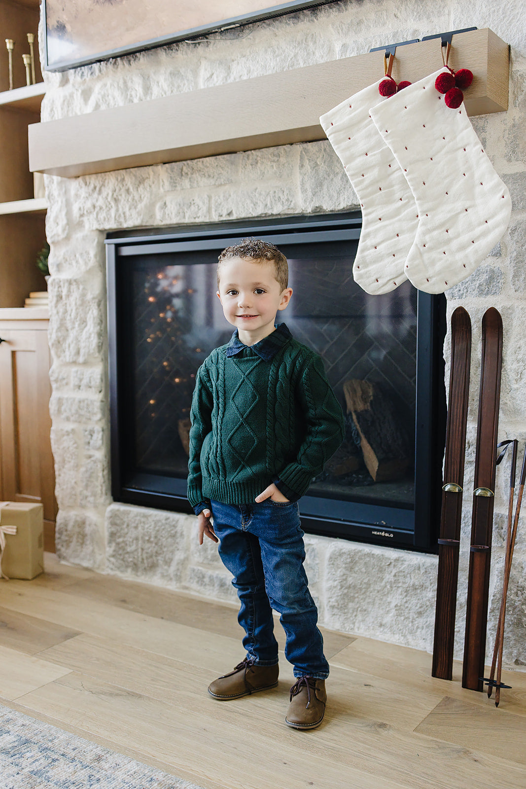 Green Cable Knit Sweater by Mebie Baby