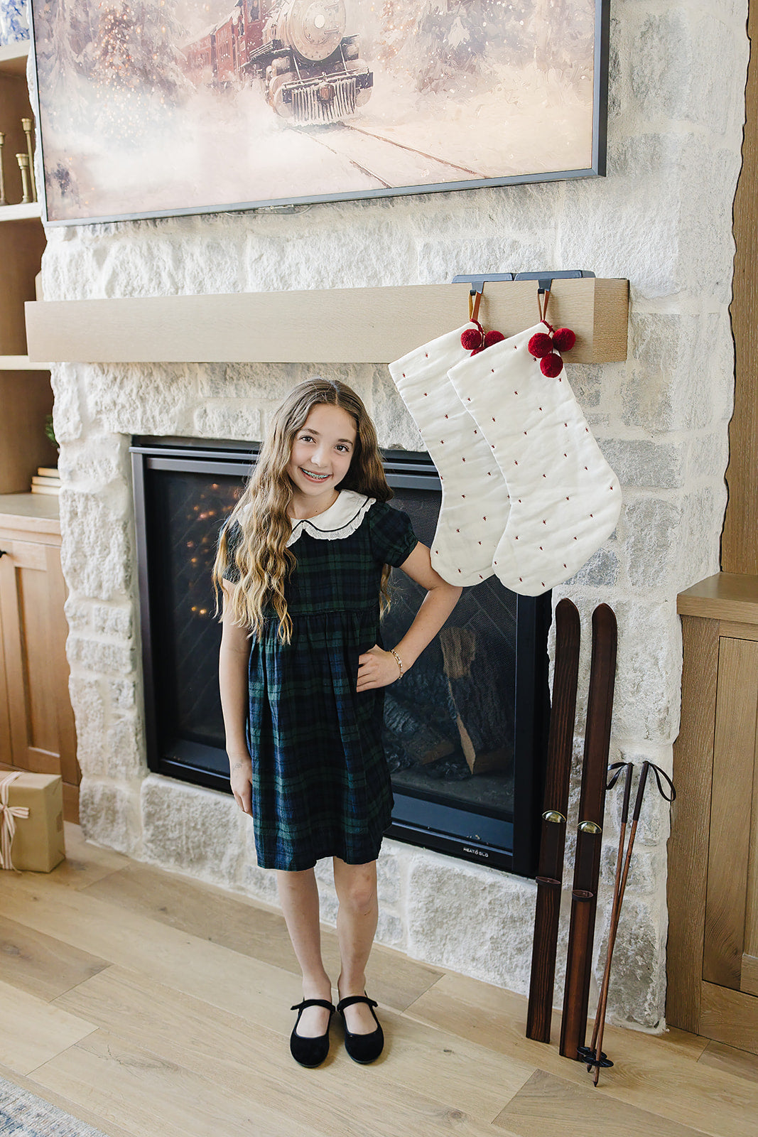 Alpine Plaid Dress by Mebie Baby