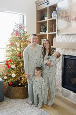 Adult Green Stripe Lounge Set by Mebie Baby