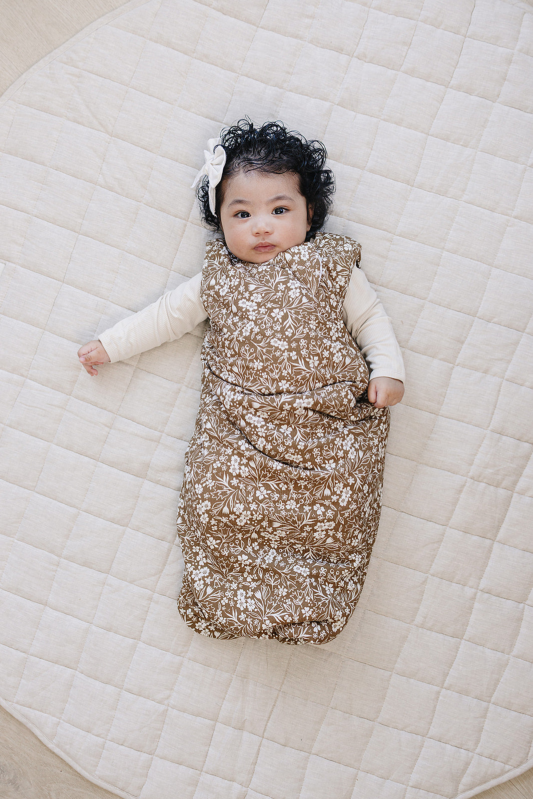 Brown Floral Sleep Sack by Mebie Baby at Everetts Place