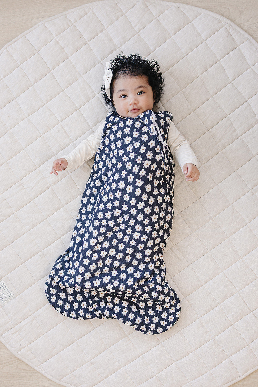 Navy Daisy Sleep Sack by Mebie Baby at Everetts Place