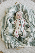 Merry & Bright Ribbed Bamboo Head Wrap by Mebie Baby