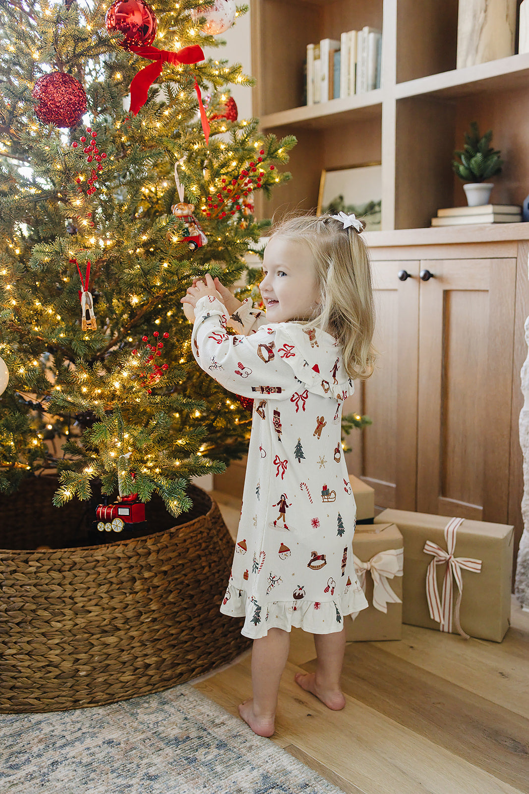 Merry & Bright Bamboo Cozy Gown by Mebie Baby