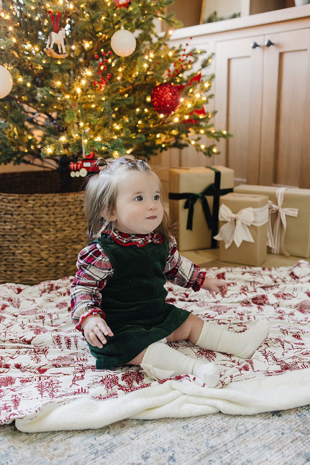 Red Plaid Long Sleeve Shirt by Mebie Baby