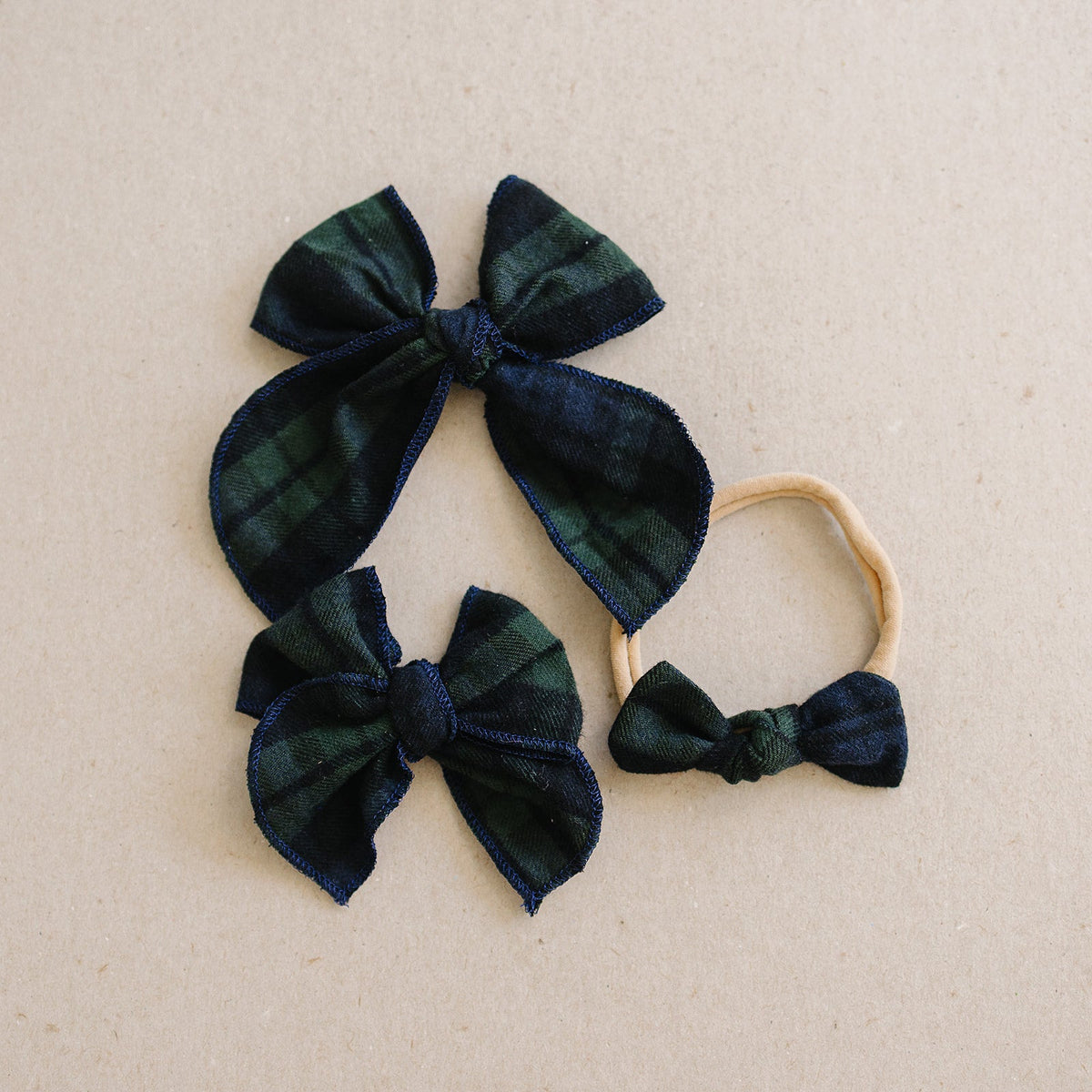 Alpine Plaid Hair Bow by Mebie Baby