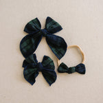 Alpine Plaid Hair Bow by Mebie Baby