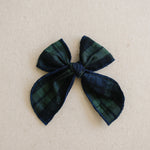 Alpine Plaid Hair Bow by Mebie Baby