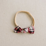 Red Plaid Hair Bow by Mebie Baby