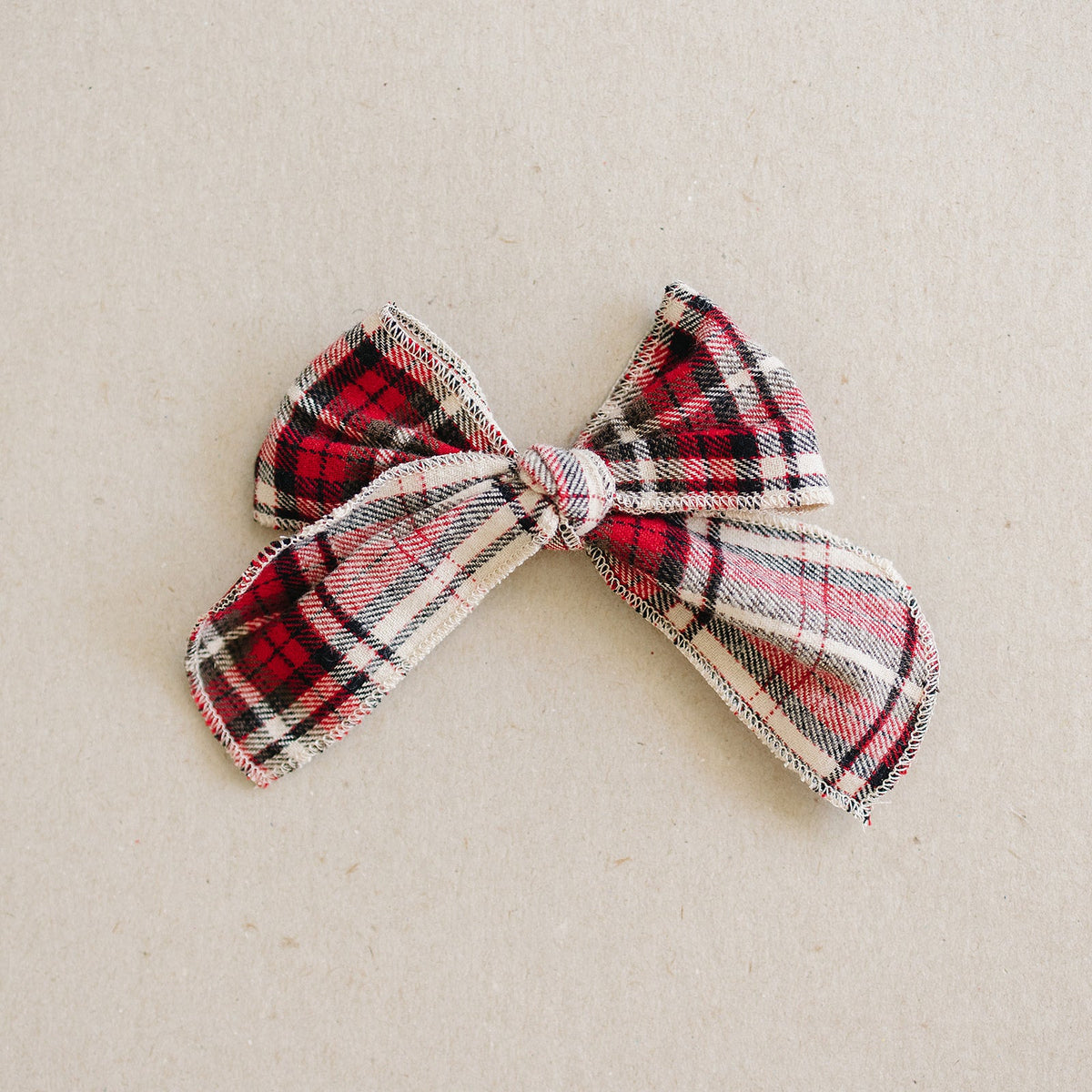 Red Plaid Hair Bow by Mebie Baby