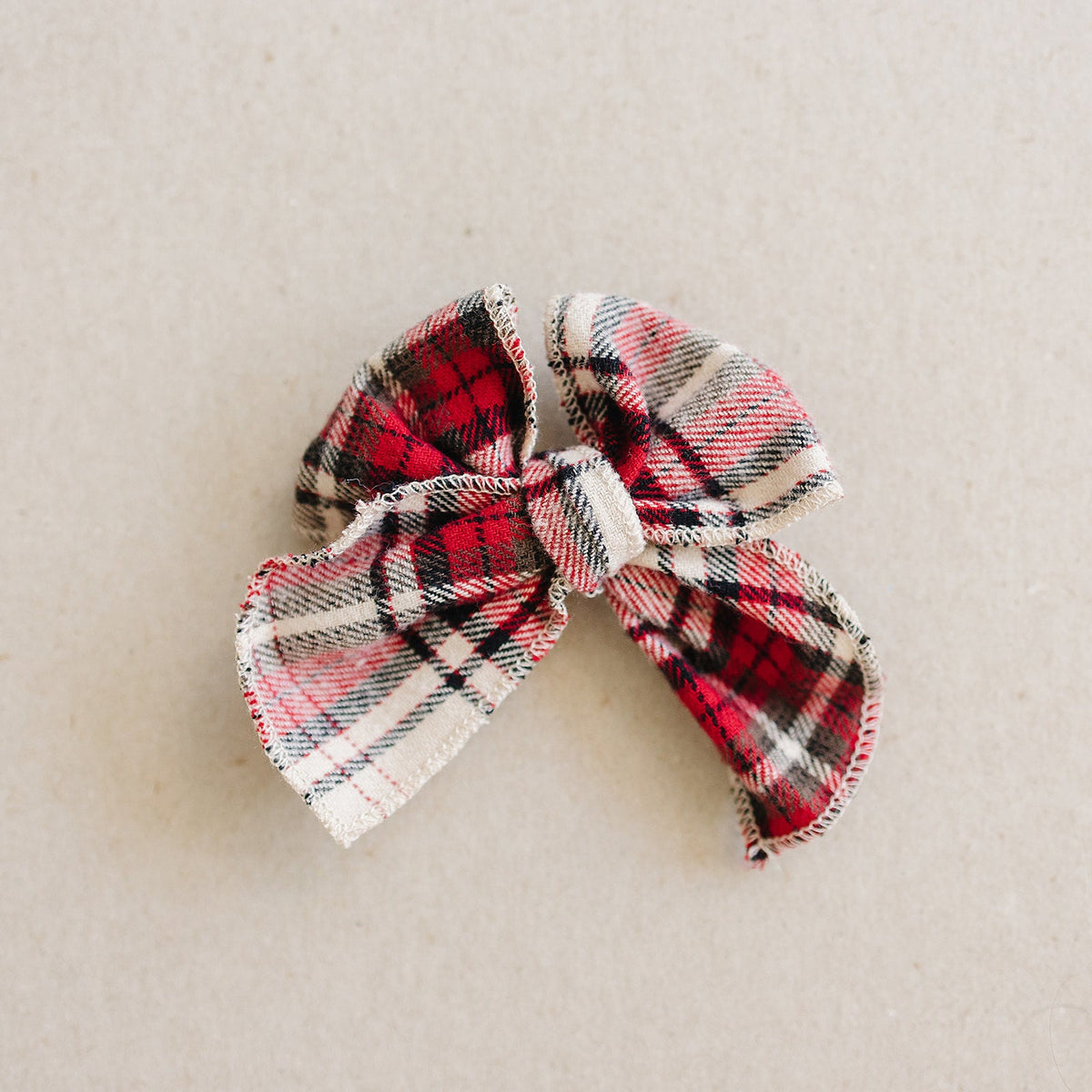 Red Plaid Hair Bow by Mebie Baby