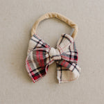 Red Plaid Hair Bow by Mebie Baby