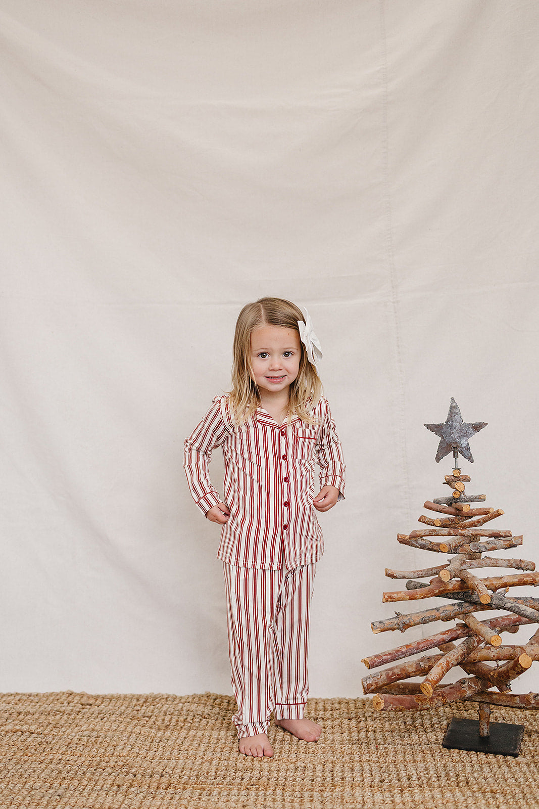 Red Stripe Collared Bamboo Set by Mebie Baby