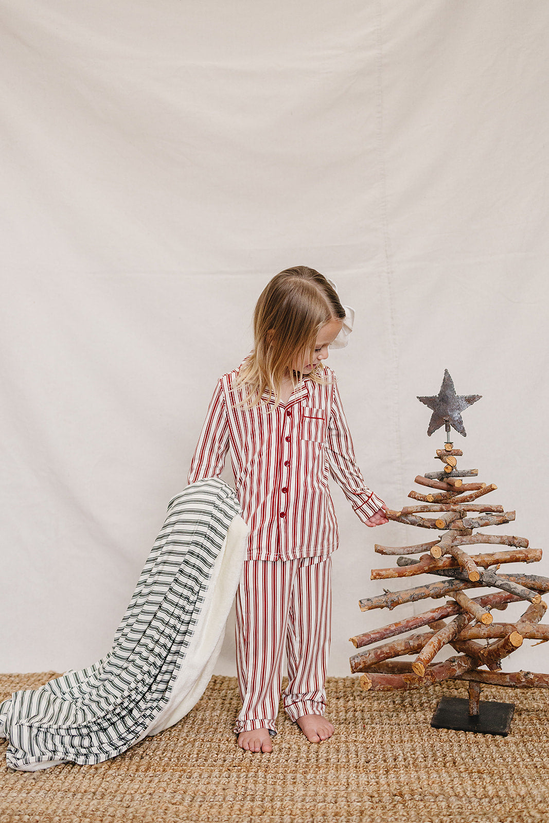 Red Stripe Collared Bamboo Set by Mebie Baby