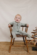 Green Stripe Bamboo Zipper by Mebie Baby