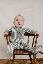Green Stripe Bamboo Zipper by Mebie Baby