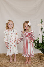 Red Stripe Bamboo Cozy Gown by Mebie Baby