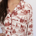 Adult Holiday Toile Lounge Set by Mebie Baby