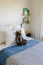 Vintage Plaid + Navy Plaid Twin Muslin Quilt by Mebie Baby at Everetts Place