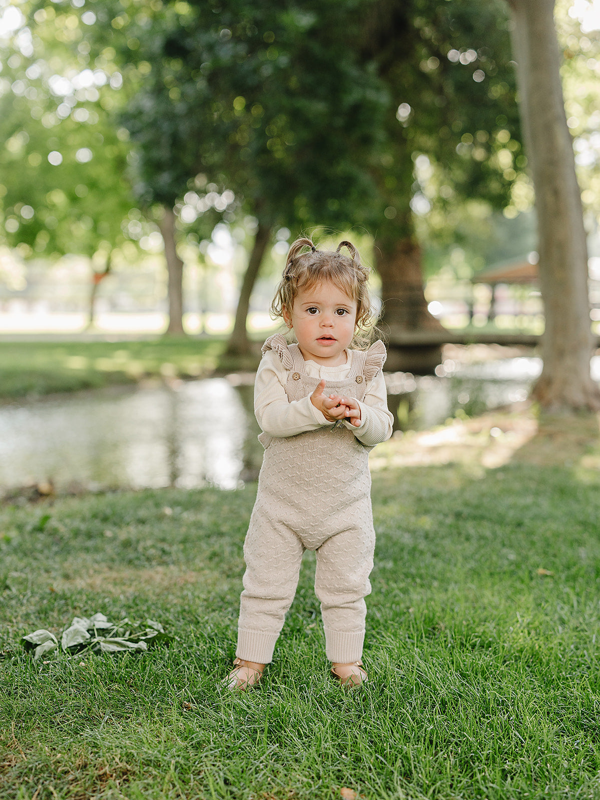 Taupe Ruffle Knit Coverall