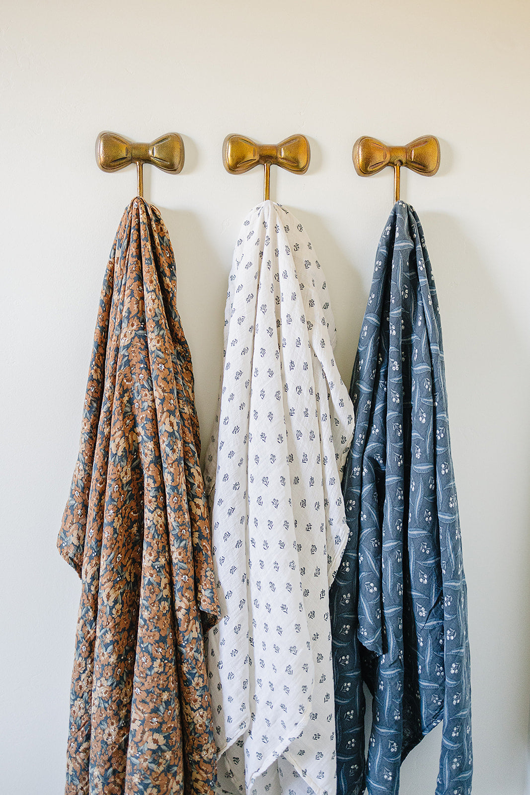Navy Berry Muslin Swaddle Blanket by Mebie Baby