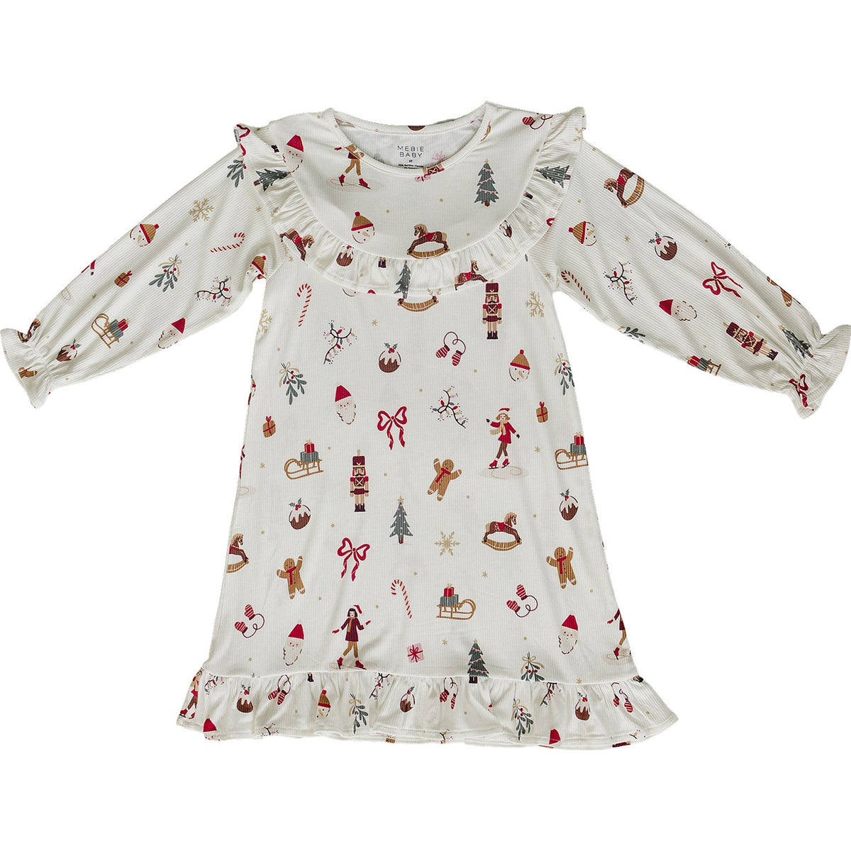 Merry & Bright Bamboo Cozy Gown by Mebie Baby