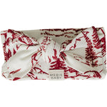 Holiday Toile Ribbed Bamboo Head Wrap by Mebie Baby